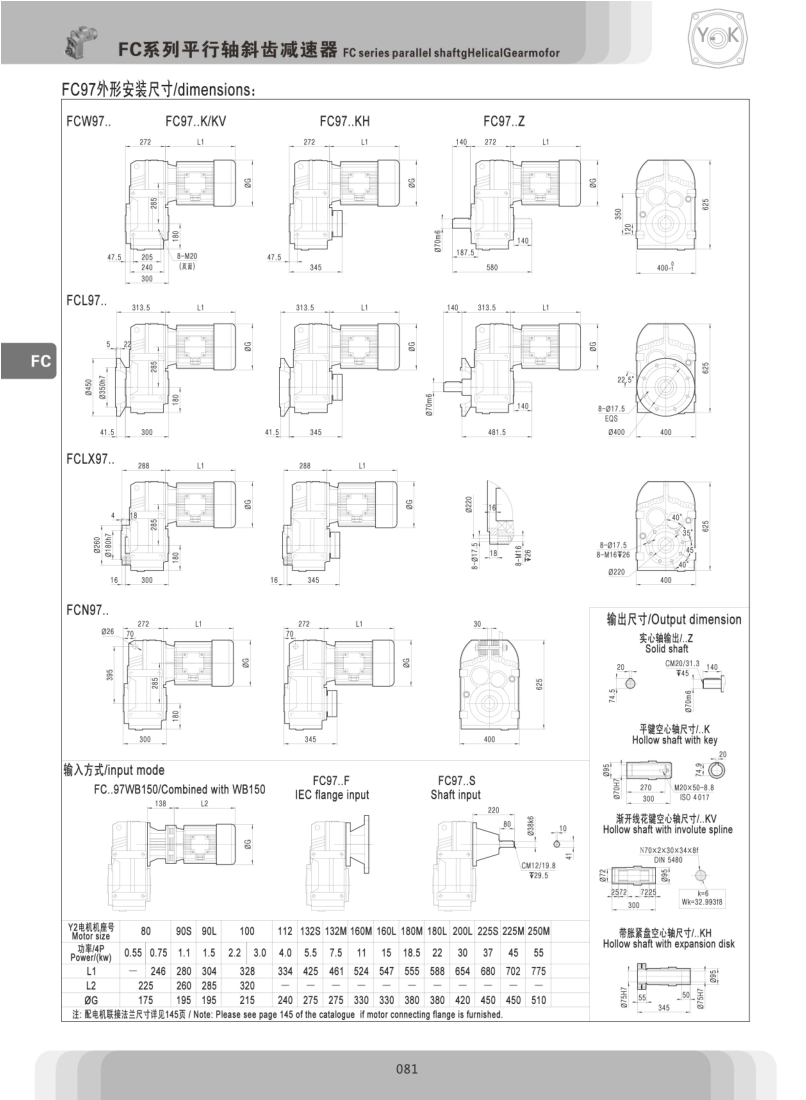 FC97型号减速机