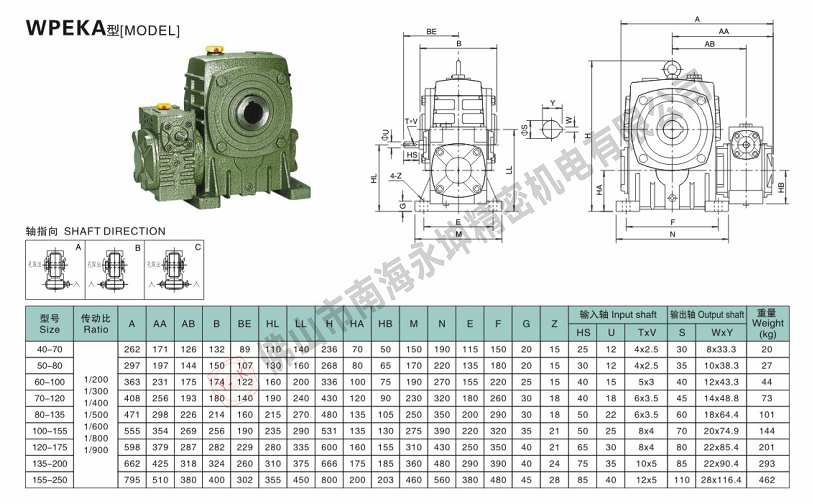 WPEKA减速机