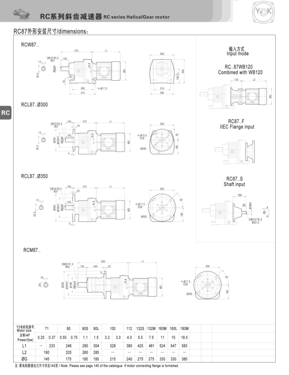 R87硬齿面减速机尺寸