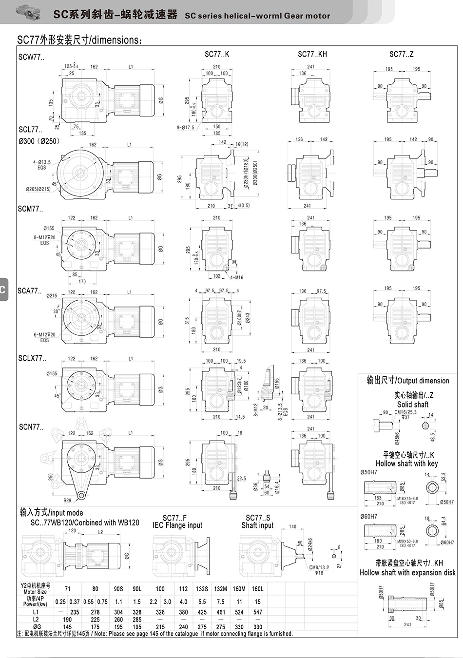 SC77中空轴电机减速机